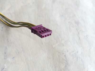 BMW 4 Pole 4 Wire Dark Magenta Connector Plug w/ Pigtail 83772402